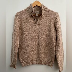 L.L. Bean Men's Beige Turtleneck Sweater